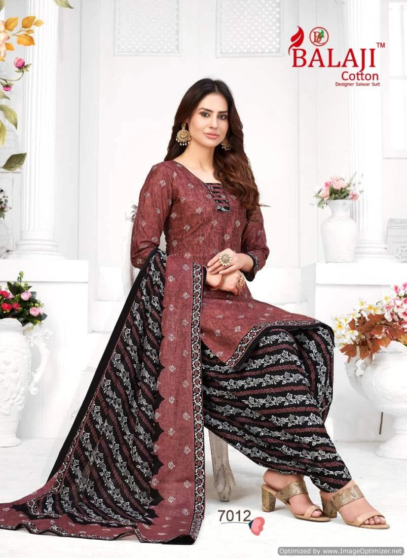 Balaji Rajwadi Patiyala Vol 7 Cotton Wholesale Salwar Suit Catalog — Wholesale Salwar Suits, MPA wholesale from Surat — Photo 10